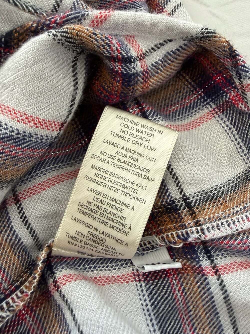 Cloth & Stone Anthropologie Plaid Metallic Lurex Button Down Shirt - Picture 6 of 7